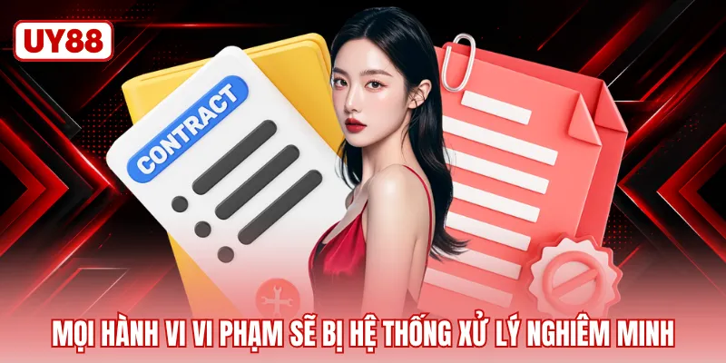 Mọi hành vi vi phạm sẽ bị hệ thống xử lý nghiêm minh